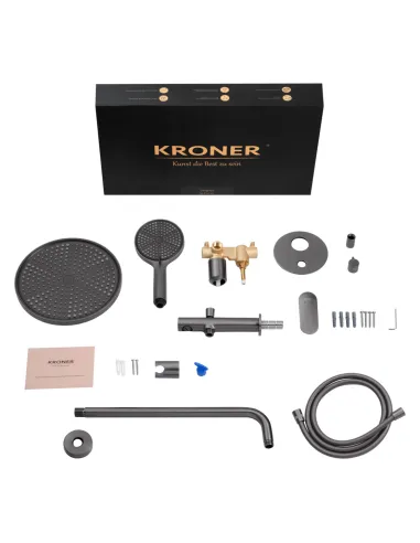 Душова система Kroner Element 211335A-5301, прихованого монтажу, зі зливом