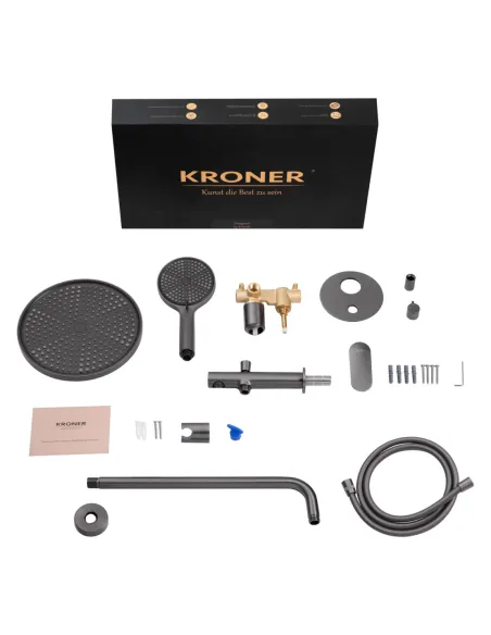 Душова система Kroner Element 211335A-5301, прихованого монтажу, зі зливом