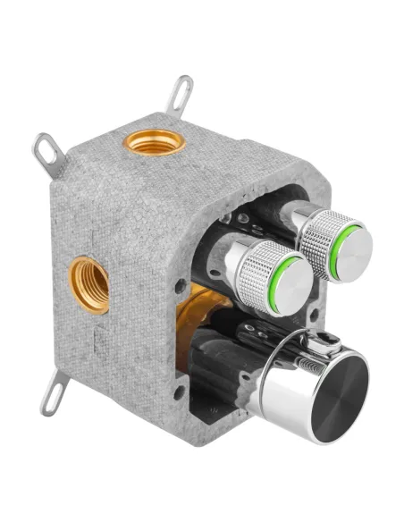 Душова система Kroner Element Thermo 211461-0101, прихованого монтажу, з термостатом, без виливу