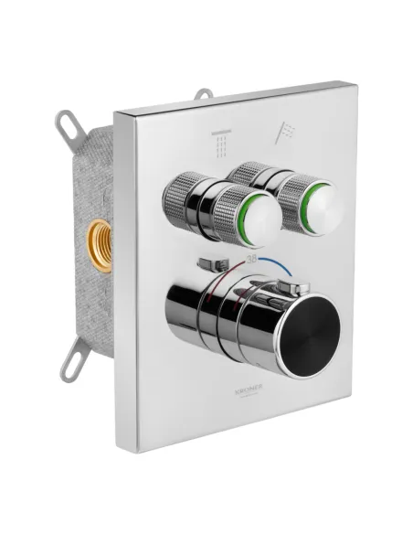 Душевая система Kroner Element Thermo 211461-0101, скрытого монтажа, с термостатом, без излива