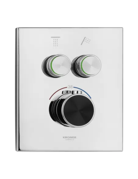 Душевая система Kroner Element Thermo 211461-0101, скрытого монтажа, с термостатом, без излива