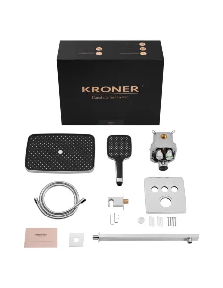 Душевая система Kroner Element Thermo 211461-0101, скрытого монтажа, с термостатом, без излива