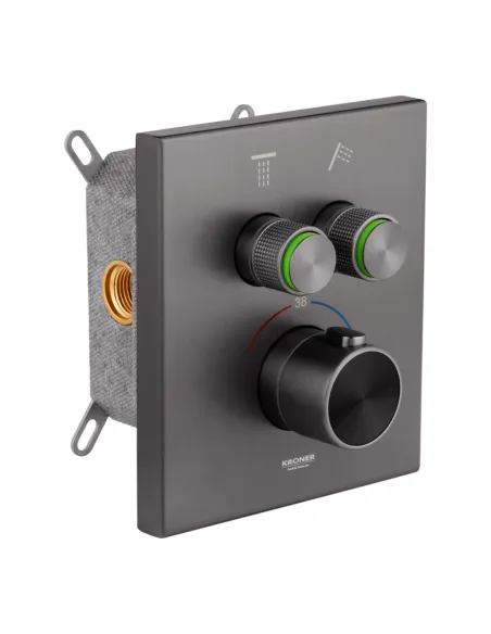 Душевая система Kroner Element Thermo 211461-5301, скрытого монтажа, с термостатом, без излива