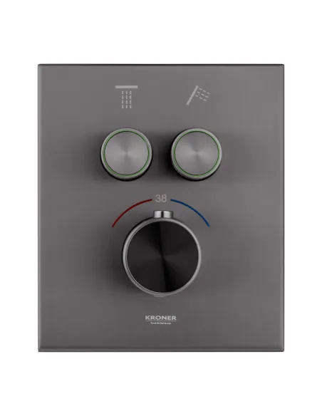 Душевая система Kroner Element Thermo 211461-5301, скрытого монтажа, с термостатом, без излива