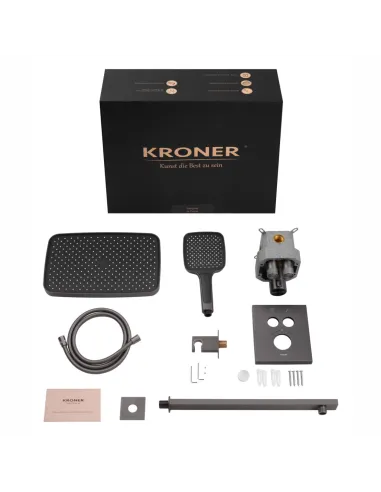 Душевая система Kroner Element Thermo 211461-5301, скрытого монтажа, с термостатом, без излива