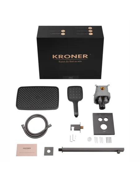 Душевая система Kroner Element Thermo 211461-5301, скрытого монтажа, с термостатом, без излива