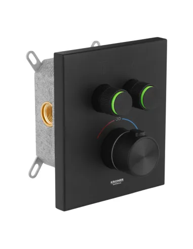 Душевая система Kroner Element Thermo 211461-3801, скрытого монтажа, с термостатом, без излива