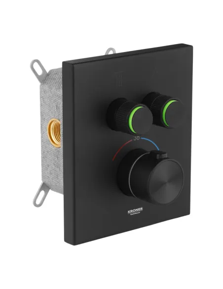 Душевая система Kroner Element Thermo 211461-3801, скрытого монтажа, с термостатом, без излива