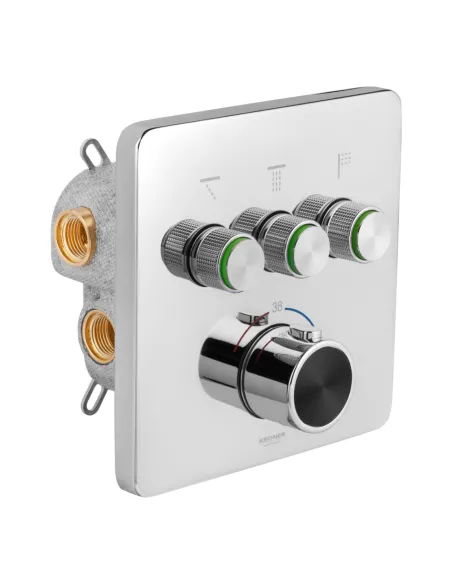 Душевая система Kroner Element Thermo 211462-0101, скрытого монтажа, с термостатом, с изливом