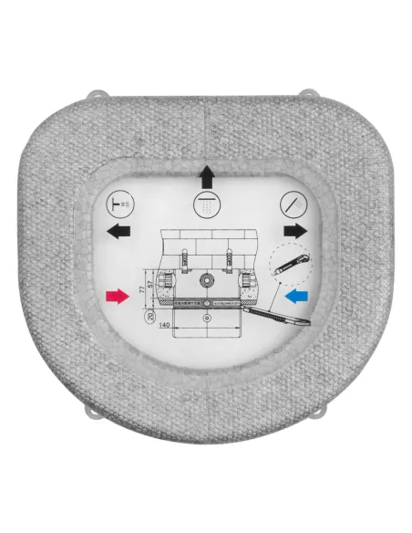 Душова система Kroner Element Thermo 211462-5301, прихованого монтажу, з термостатом, з виливом
