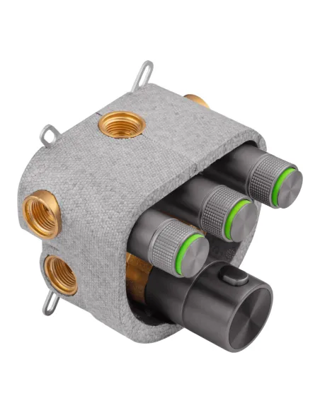 Душевая система Kroner Element Thermo 211462-5301, скрытого монтажа, с термостатом, с изливом