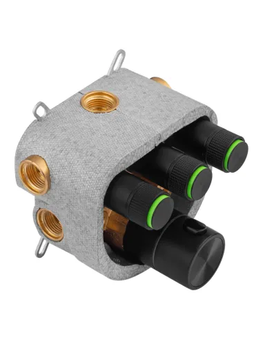 Душова система Kroner Element Thermo 211462-3801, прихованого монтажу, з термостатом, з виливом