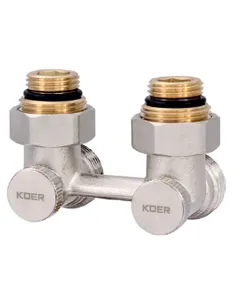 Узел нижнего подключения радиатора Koer KR.1132 3/4 дюйма, угловой