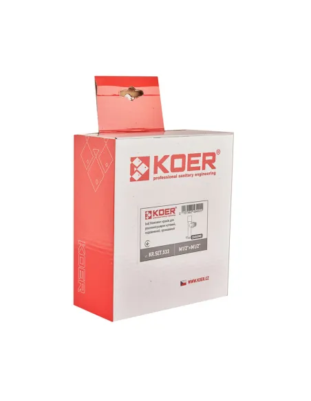 Кран для сушки для рушників Koer KR.SET.533 кутовий, 1/2 дюйма, 2 шт