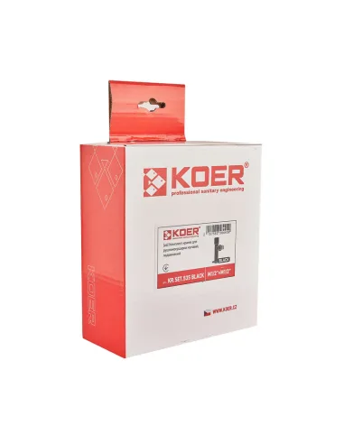 Кран для полотенцесушителя Koer KR.SET.535 BLACK угловой, 1/2 дюйма, 2 шт