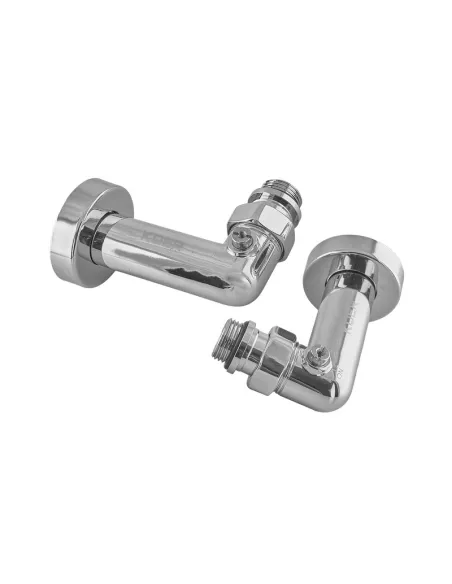 Кран для полотенцесушителя Koer KR.SET.550 запорный угловой, 1/2 дюйма, 2 шт