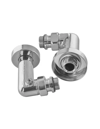 Кран для полотенцесушителя Koer KR.SET.550 запорный угловой, 1/2 дюйма, 2 шт