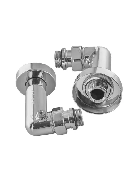 Кран для полотенцесушителя Koer KR.SET.550 запорный угловой, 1/2 дюйма, 2 шт