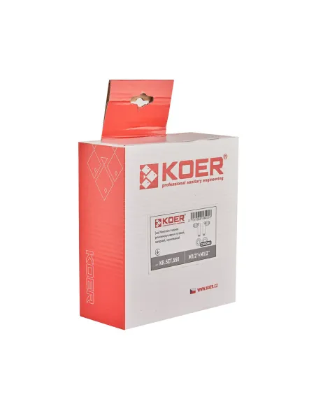 Кран для полотенцесушителя Koer KR.SET.550 запорный угловой, 1/2 дюйма, 2 шт