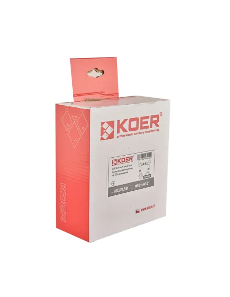 Кран для сушки для рушників Koer KR.SET.551 під ТЕН кутовий, 1/2 дюйма, 2 шт