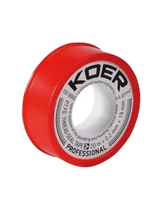 Фум лента тефлоновая Koer STP-01 PRO, 19х0.2 мм, 20 метров
