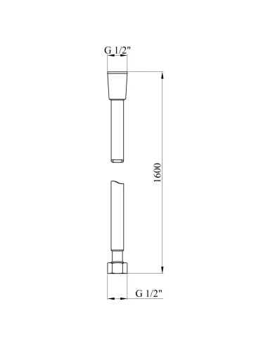 Шланг для душу Kroner KRM - GRP607 Anti-Twist, сірий, 160 см