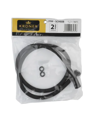 Шланг для душа Kroner KRM - SCH608 Anti-Twist, черный, 120 см