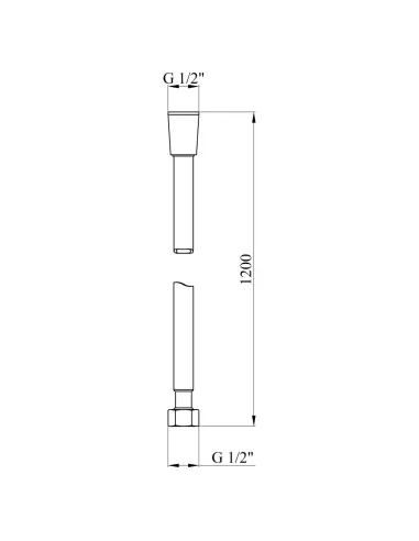 Шланг для душа Kroner KRM - GRP608 Anti-Twist, серый, 120 см