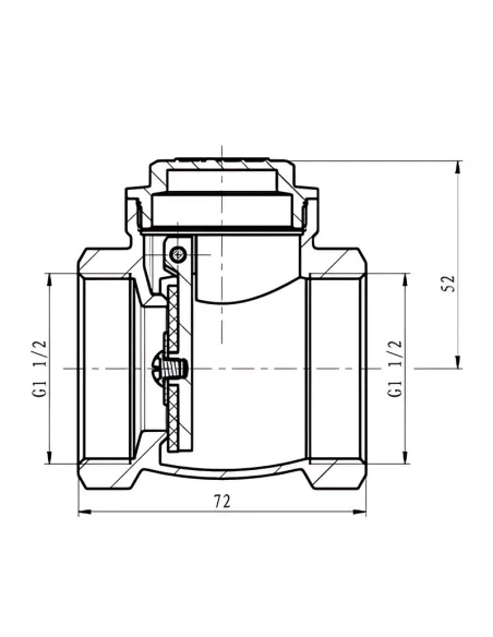 Обратный клапан для отопления Koer KR.174-40 - 1 1/2 дюйма
