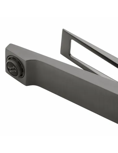Змішувач для умивальника Kroner KRP Ersel - GRP0110BV з донним клапаном, одноважільний, чорний
