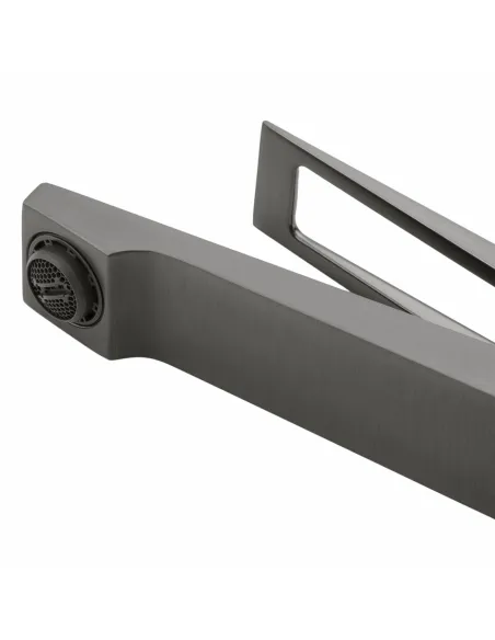 Змішувач для умивальника Kroner KRP Ersel - GRP0110BV з донним клапаном, одноважільний, чорний