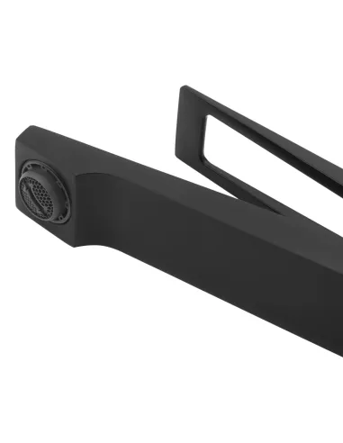 Змішувач для умивальника Kroner KRP Ersel - SCH0110BV з донним клапаном, одноважільний, чорний