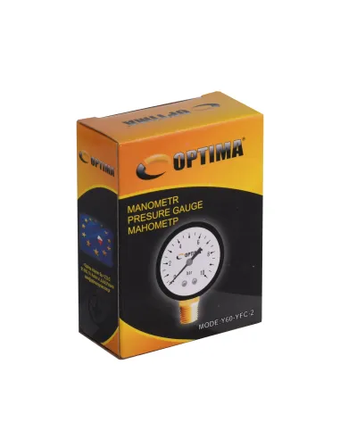 Манометр Optima Y60 - YFC-2 10 атмосфер 60 мм з нижнім підключенням