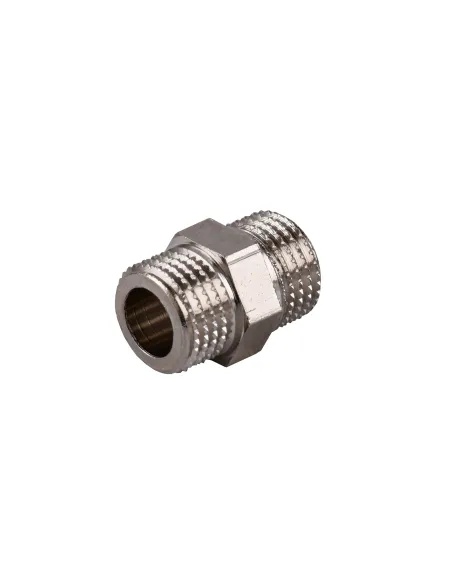 Ниппель Optimum NN112S 1/4 дюйма, нн, никелированный