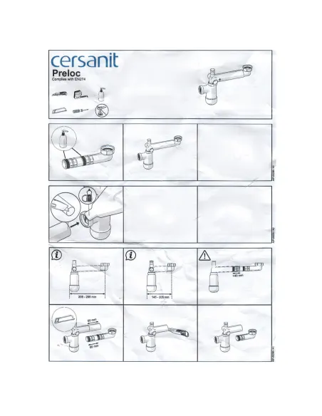 Сифон под мебельный умывальник Cersanit