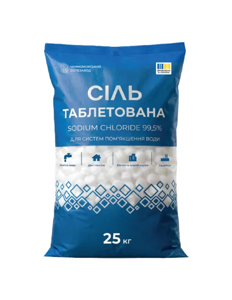 Соль таблетированная Bio+ Systems Standart UA для умягчителя 25 кг (мешок)