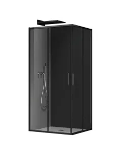Душевая кабина без поддона Koer SR SC10-90x90x195-TR-07, квадратная, графит