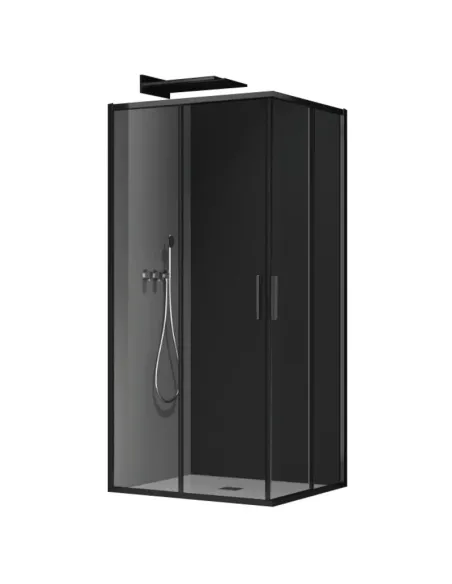 Душевая кабина без поддона Koer SR SC10-90x90x195-TR-07, квадратная, графит