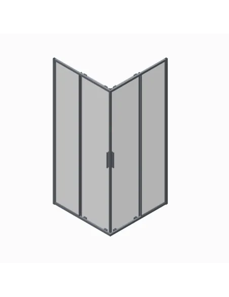 Душевая кабина без поддона Koer SR SC10-90x90x195-TR-07, квадратная, графит