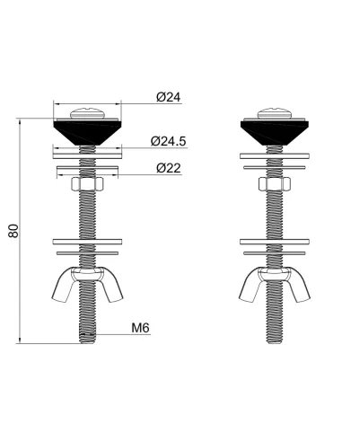Крепление для бачка унитаза Koer KT-1406, нержавеющая сталь