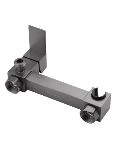 Набор для гигиенического душа Kroner KRP Edelstahl Kubus - PVD052, со смесителем, нержавеющая сталь, настенный монтаж 