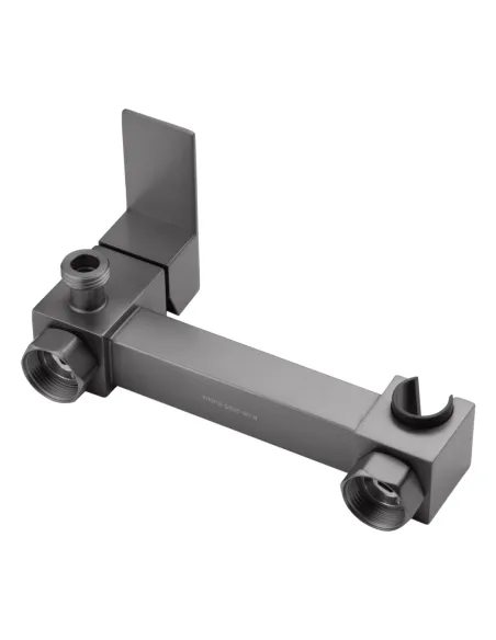 Набор для гигиенического душа Kroner KRP Edelstahl Kubus - PVD052, со смесителем, нержавеющая сталь, настенный монтаж 