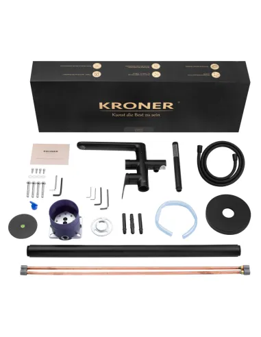 Смеситель для ванны Kroner Element 211339-3801, напольный, с душевым набором, однорычажный