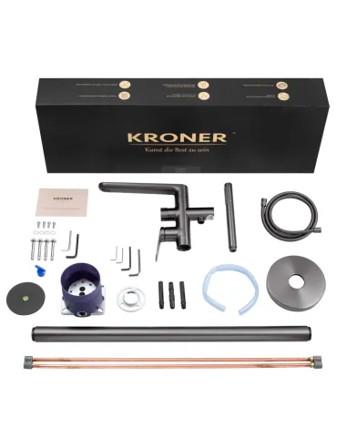 Смеситель для ванны Kroner Element 211339-5301, напольный, с душевым набором, однорычажный