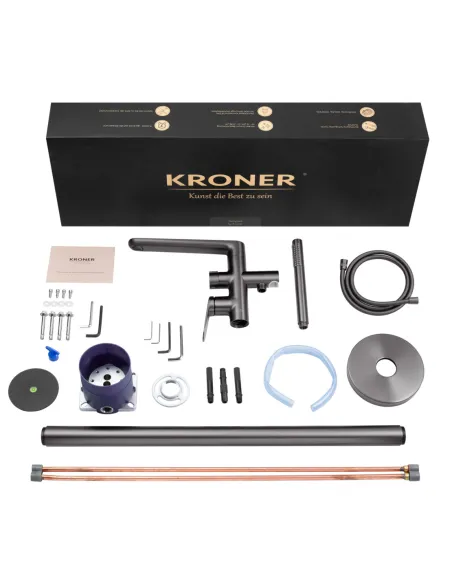 Смеситель для ванны Kroner Element 211339-5301, напольный, с душевым набором, однорычажный