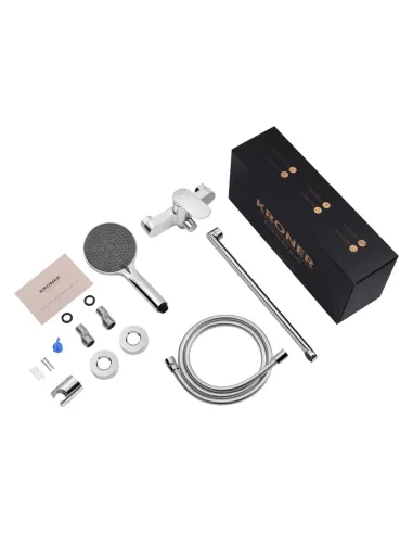 Смеситель для ванны Kroner Element 211414-0101 с душевым набором, однорычажный, хром