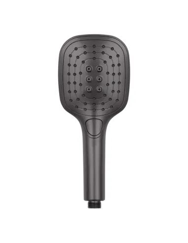Смеситель для ванны Kroner KRP Edelstahl Kubus - PVD060 с душевым набором, однорычажный, нержавеющая сталь, черный