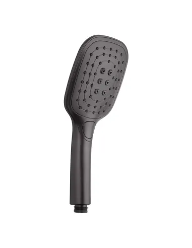 Смеситель для ванны Kroner KRP Edelstahl Kubus - PVD070 с душевым набором, однорычажный, нержавеющая сталь, черный
