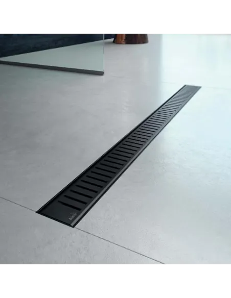 Душевой трап Alcaplast APZ10Black-750M, мокрый затвор