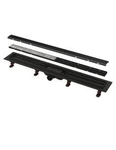 Душевой трап Alcaplast APZ19Black-750 Double, мокрый затвор